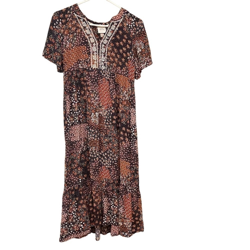 Knox Rose Patchwork Ladies Flowy, Pullover Floral… - image 6